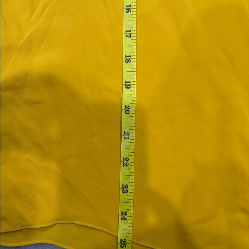 [XL]Kobi Halperin Ryann Ruffle Bell Sleeve Silk Blouse Yellow - Picture 7 of 8